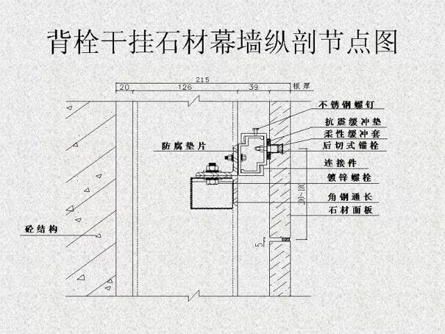 干掛石材安裝施工2