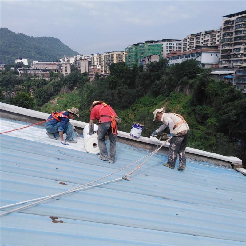 中核防水涂料LEAC應用金屬屋面滲漏水防水整體施工