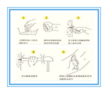 防水堵漏修補施工步驟圖